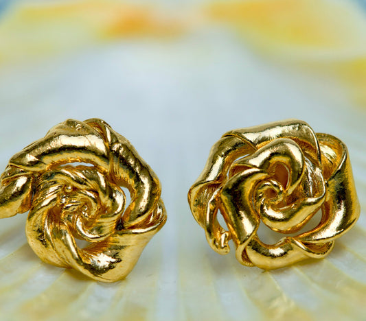 Golden Root Rose Tiny earrings