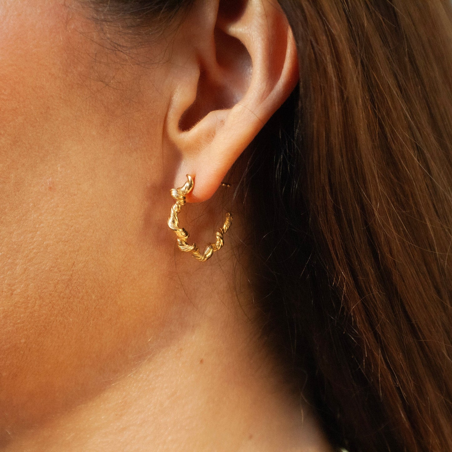 Twisted Creols - Gold Plated